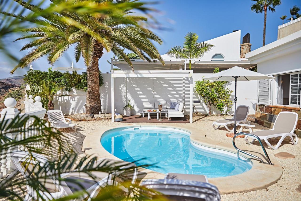 Stunning Villa With Breathtaking Ocean View Mogán Екстериор снимка